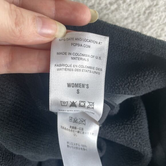 Patagonia Synchilla Sweater Womens Small Black Full Zip Slimming Broken Zip Tab - Picture 16 of 16